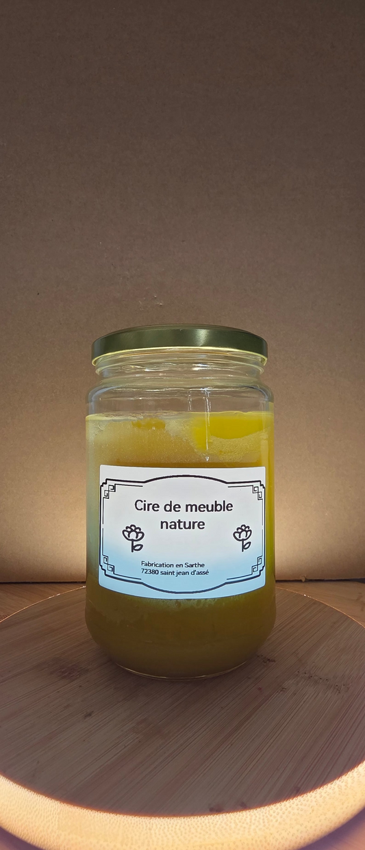 Image cire nature 500g → "Cire naturelle pour le bois nature 500g – Rondeau & Abeille"