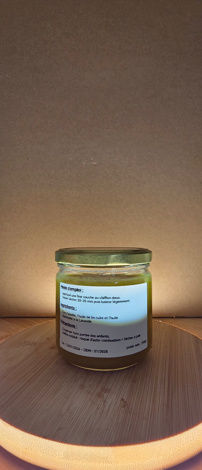 Cire pour le bois - Nature 250Gr