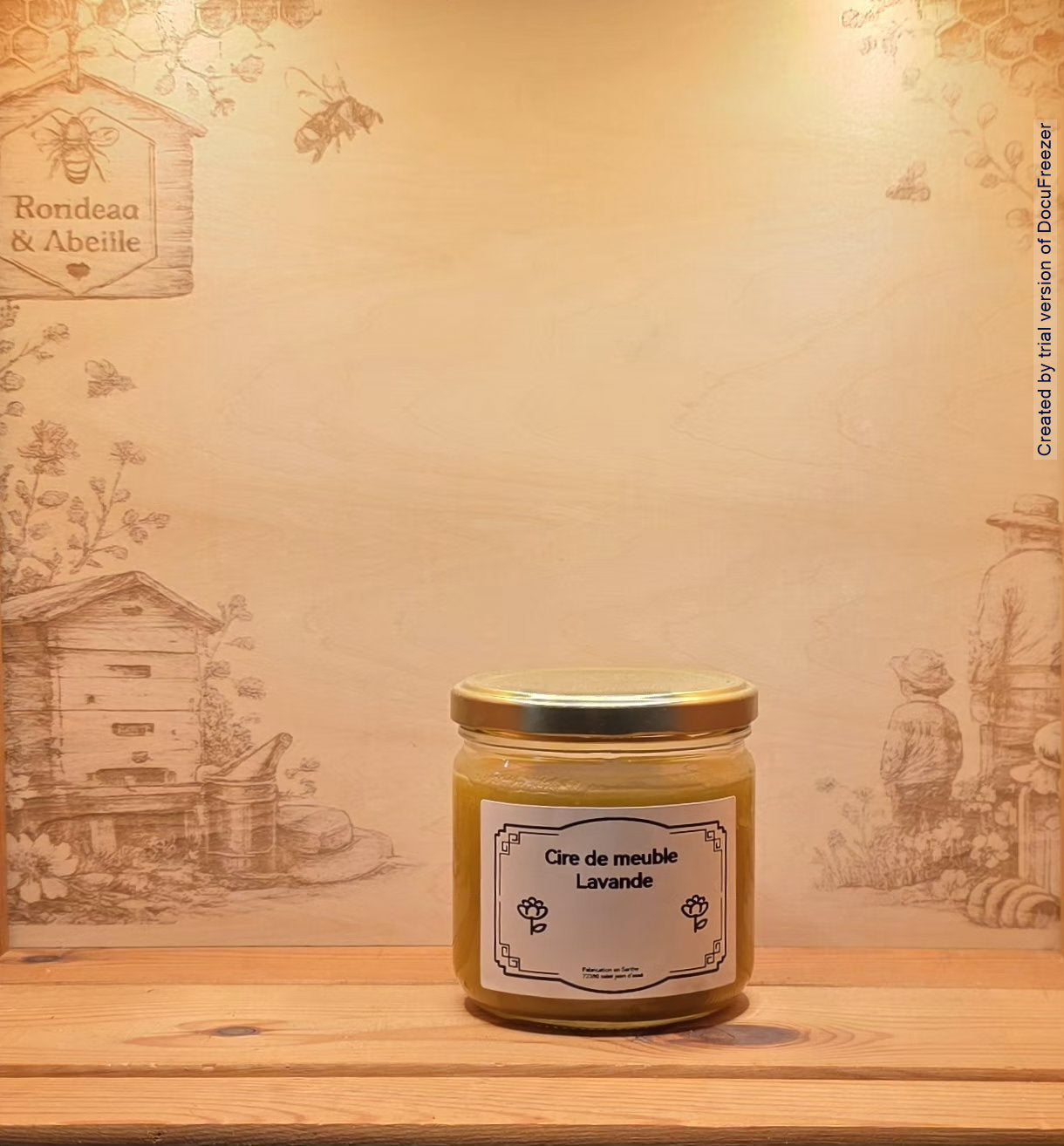 Image cire lavande 250g → "Cire naturelle pour le bois lavande 250g – Rondeau & Abeille"