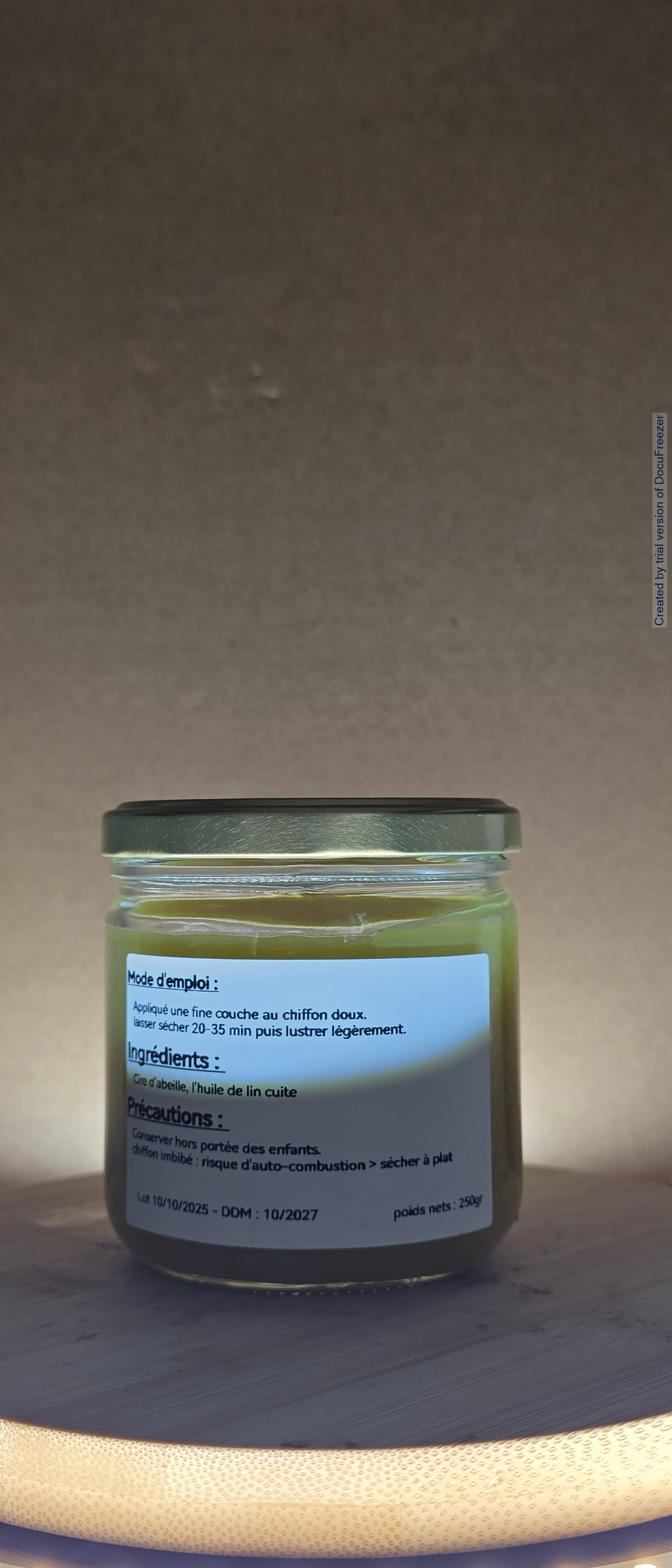 Image cire nature 250g → "Cire naturelle pour le bois nature 250g – Rondeau & Abeille"