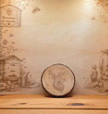 Dessous de Verre Cerf en Bois Artisanal